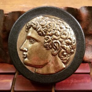 Vintage Mid Century Swank Arts of The World Jewelry Box Julius Caesar